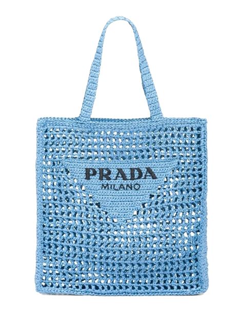 prada raffia blue|Prada’s Cult Raffia Tote Bag Is Summer’s Most Coveted Accessory.